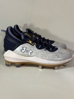 ⚾ [BRAND NEW] UNDER ARMOUR HARPER 8 LOW ST WHITE MIDNIGHT NAVY BASEBALL CLEATS ⚾